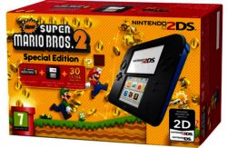 Nintendo - 2DS Console with Super Mario - Bros 2 Game Bundle